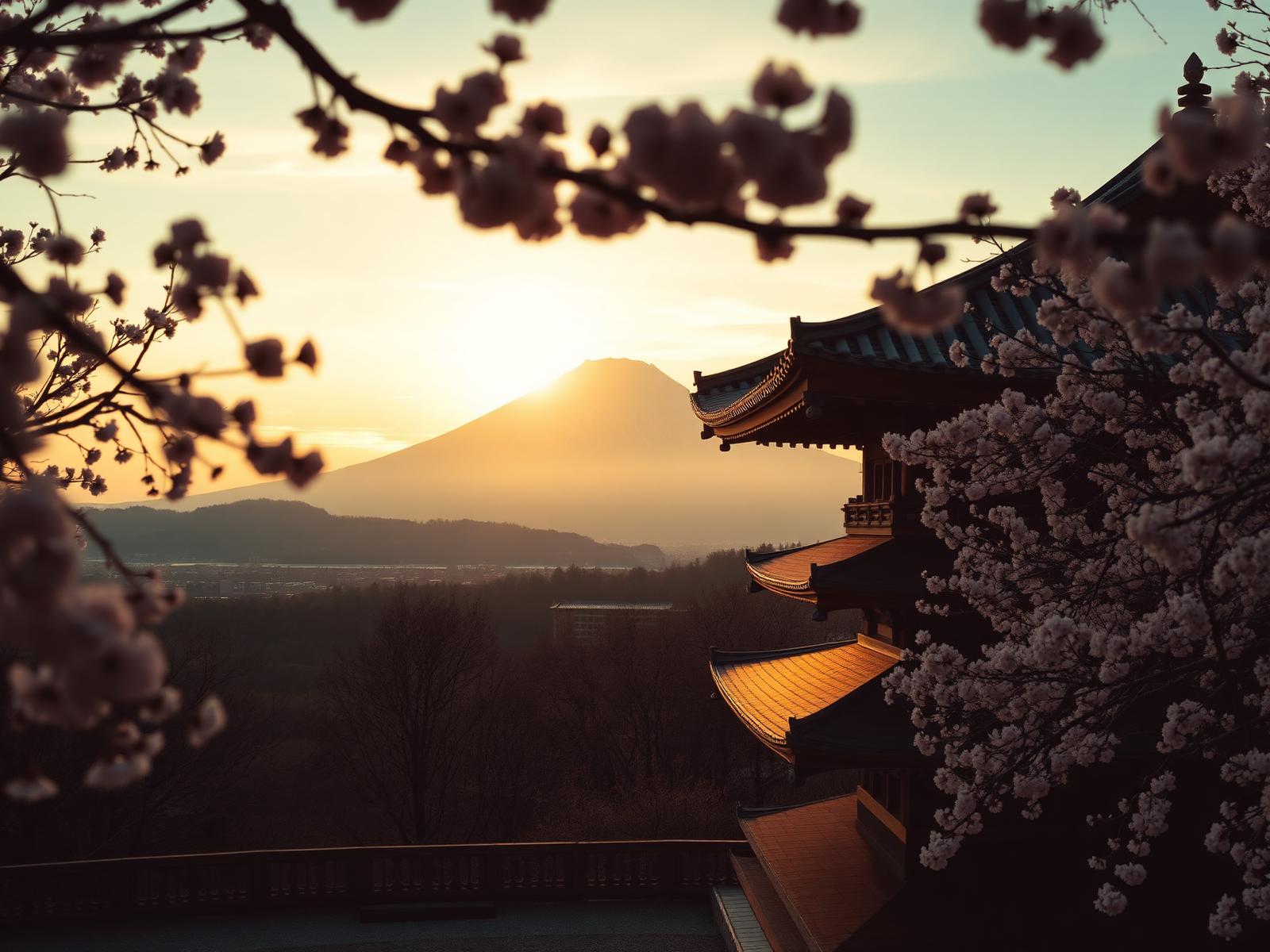 Mont Fuji au lever du soleil